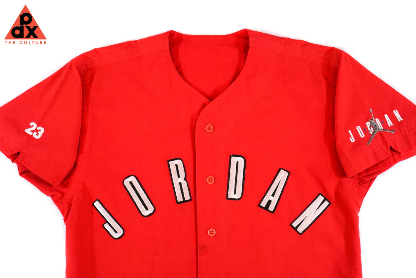 Nike Vintage Nike Jordan Red Baseball Jersey Top Button Up 23